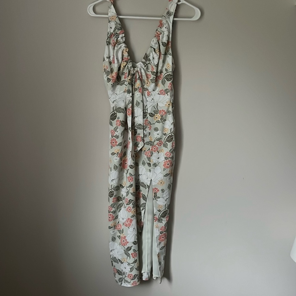 Abercrombie & Fitch Green Floral Midi Dress, XSP